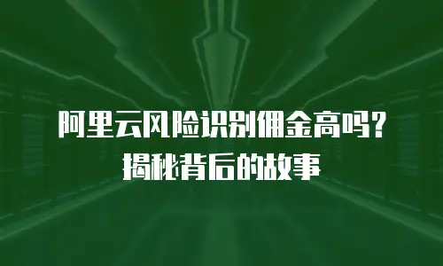 阿里云风险识别佣金高吗？揭秘背后的故事