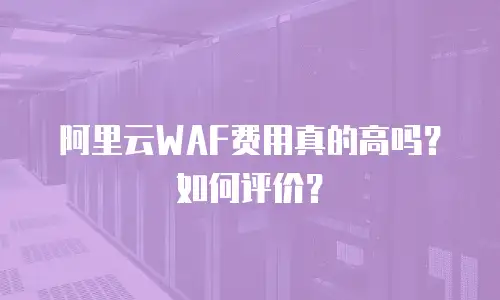 阿里云WAF费用真的高吗？如何评价？