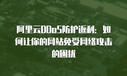 阿里云DDoS防护返利：如何让你的网站免受网络攻击的困扰
