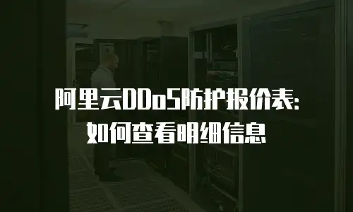 阿里云DDoS防护报价表：如何查看明细信息