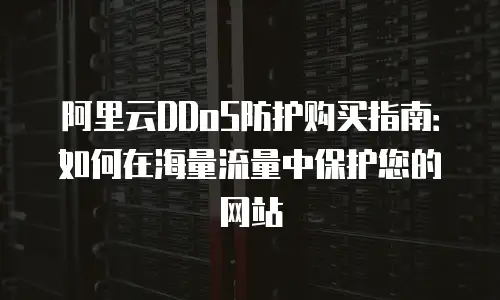 阿里云DDoS防护购买指南：如何在海量流量中保护您的网站