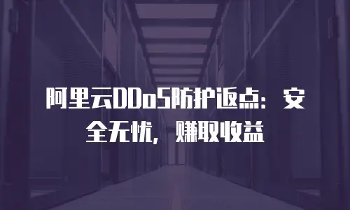 阿里云DDoS防护返点：安全无忧，赚取收益