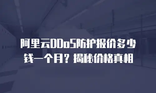 阿里云DDoS防护报价多少钱一个月？揭秘价格真相