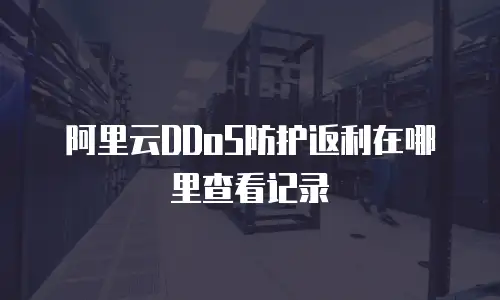 阿里云DDoS防护返利在哪里查看记录