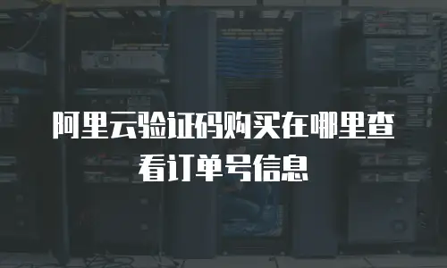 阿里云验证码购买在哪里查看订单号信息