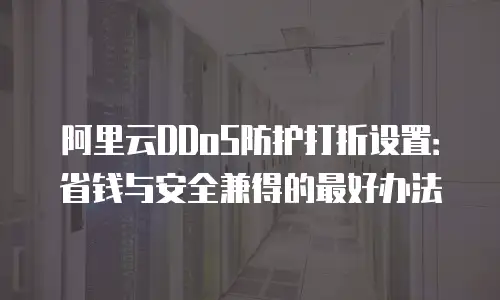 阿里云DDoS防护打折设置：省钱与安全兼得的最好办法