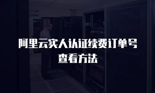 阿里云实人认证续费订单号查看方法