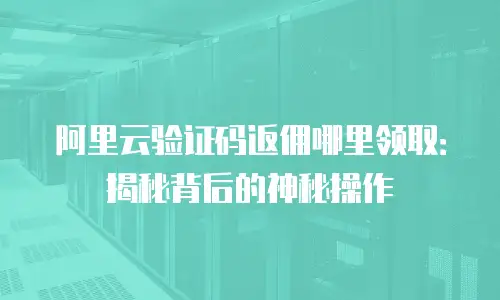 阿里云验证码返佣哪里领取：揭秘背后的神秘操作