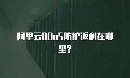 阿里云DDoS防护返利在哪里？