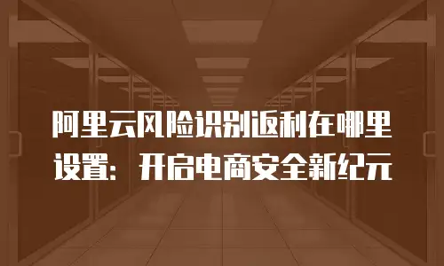 阿里云风险识别返利在哪里设置：开启电商安全新纪元