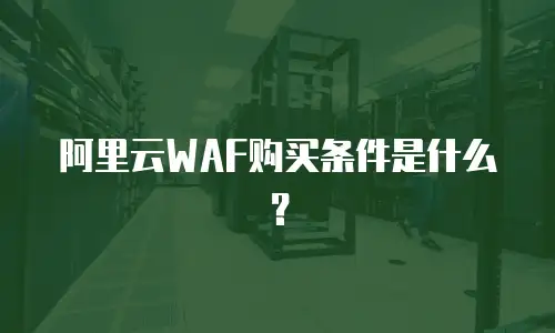 阿里云WAF购买条件是什么？
