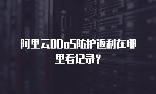 阿里云DDoS防护返利在哪里看记录？