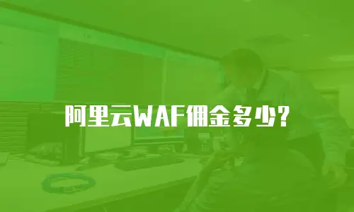 阿里云WAF佣金多少？
