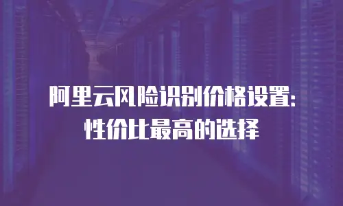 阿里云风险识别价格设置：性价比最高的选择