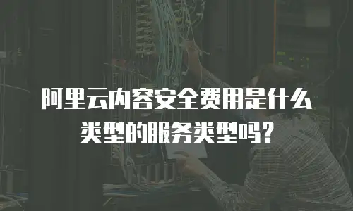 阿里云内容安全费用是什么类型的服务类型吗？