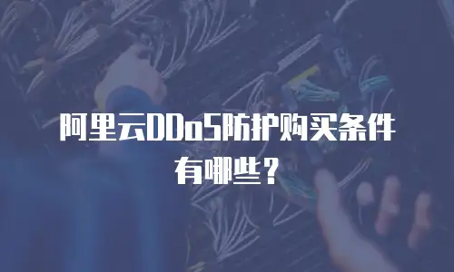 阿里云DDoS防护购买条件有哪些？