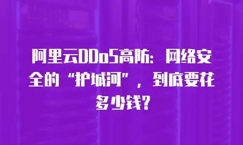 阿里云DDoS高防：网络安全的“护城河”，到底要花多少钱？
