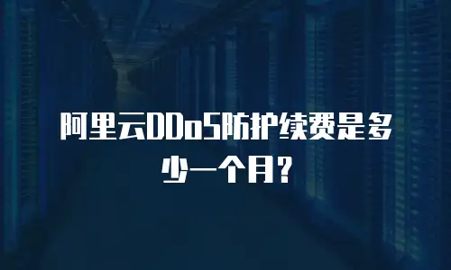 阿里云DDoS防护续费是多少一个月？