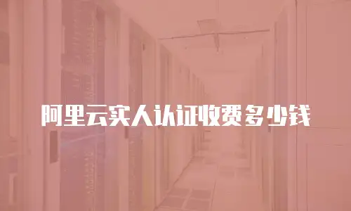 阿里云实人认证收费多少钱