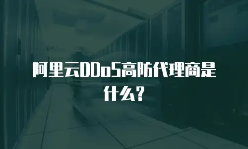 阿里云DDoS高防代理商是什么？