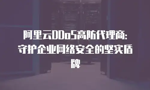 阿里云DDoS高防代理商：守护企业网络安全的坚实盾牌