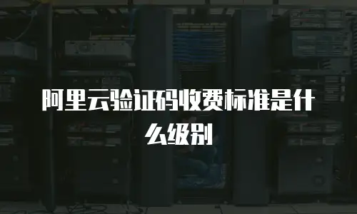阿里云验证码收费标准是什么级别