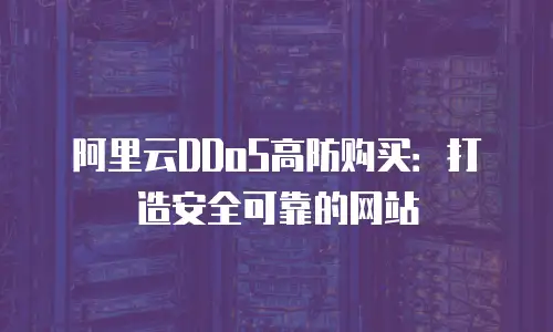 阿里云DDoS高防购买：打造安全可靠的网站