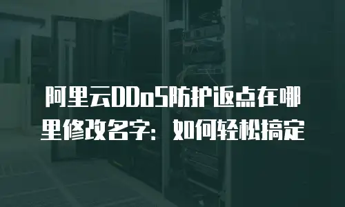 阿里云DDoS防护返点在哪里修改名字：如何轻松搞定
