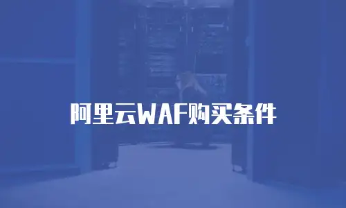 阿里云WAF购买条件