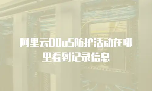 阿里云ddos防护活动在哪里看到记录,阿里云ddos防护活动在哪里看到记录信息