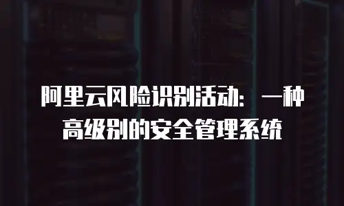 阿里云风险识别活动：一种高级别的安全管理系统