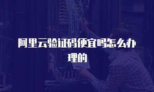 阿里云验证码便宜吗怎么办理的