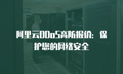 阿里云DDoS高防报价：保护您的网络安全