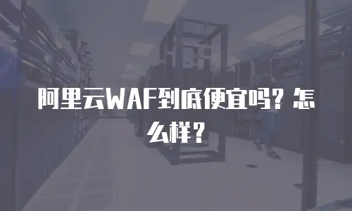 阿里云WAF到底便宜吗？怎么样？