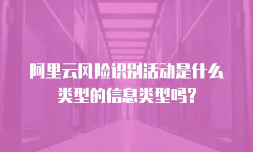 阿里云风险识别活动是什么类型的信息类型吗？