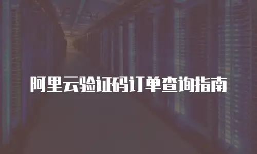 阿里云验证码订单查询指南
