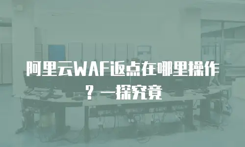 阿里云WAF返点在哪里操作？一探究竟