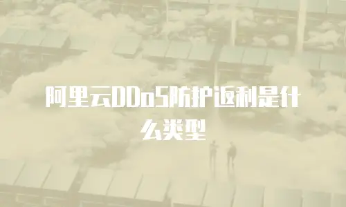 阿里云DDoS防护返利是什么类型