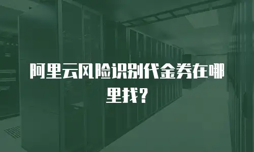 阿里云风险识别代金券在哪里找？