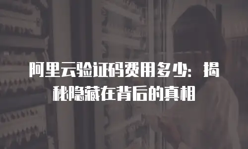 阿里云验证码费用多少：揭秘隐藏在背后的真相
