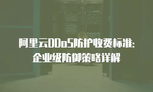 阿里云DDoS防护收费标准：企业级防御策略详解