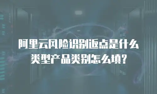 阿里云风险识别返点是什么类型产品类别怎么填？