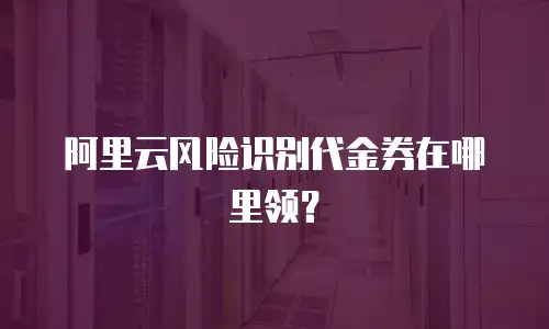 阿里云风险识别代金券在哪里领？