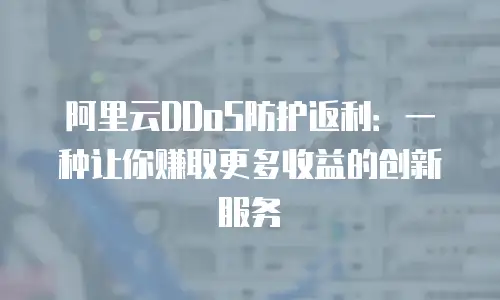 阿里云DDoS防护返利：一种让你赚取更多收益的创新服务