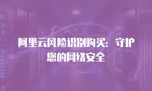 阿里云风险识别购买：守护您的网络安全