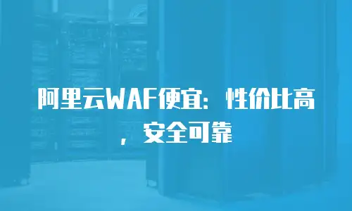 阿里云WAF便宜：性价比高，安全可靠