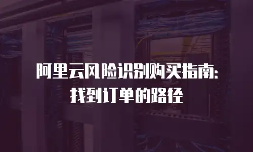 阿里云风险识别购买指南：找到订单的路径
