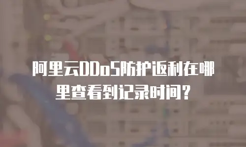阿里云DDoS防护返利在哪里查看到记录时间？