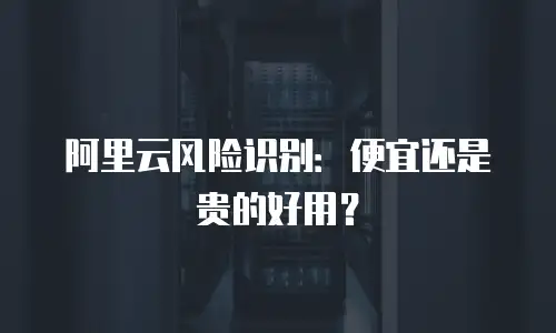 阿里云风险识别：便宜还是贵的好用？