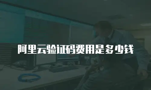 阿里云验证码费用是多少钱